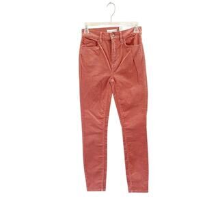 LOFT Pink Corduroy Modern Skinny High Rise Jeans Stretch Fall Pants Sz 24 NWT